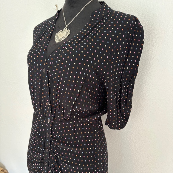 FREE PEOPLE PIPPA POLKA DOT MINI DRESS. NWT. MEDIUM - Picture 6 of 10